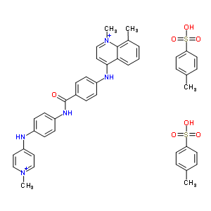50425-34-8  4-[(1,8-dimethylquinolin-1-ium-4-yl)amino]-N-[4-[(1-methylpyridin-1-ium-4-yl)amino]phenyl]benzamide; 4-methylbenzenesulfonic acid
