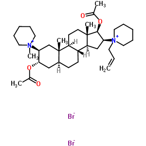 50700-73-7  (2beta,3alpha,5alpha,16beta,17beta)-3,17-bis(acetyloxy)-2-(1-methylpiperidinium-1-yl)-16-(1-prop-2-en-1-ylpiperidinium-1-yl)androstane dibromide