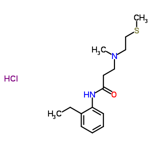 50765-54-3  N-(2-ethylphenyl)-N~3~-methyl-N~3~-[2-(methylsulfanyl)ethyl]-beta-alaninamide hydrochloride