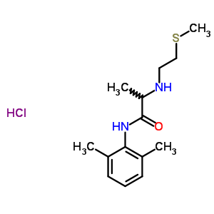 50765-57-6  N-(2,6-dimethylphenyl)-N~2~-[2-(methylsulfanyl)ethyl]alaninamide hydrochloride
