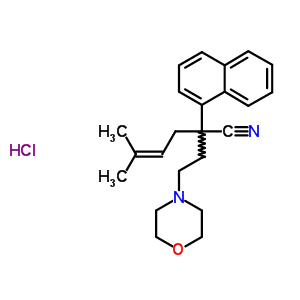 50765-76-9  5-methyl-2-(2-morpholin-4-ylethyl)-2-naphthalen-1-ylhex-4-enenitrile hydrochloride 50765-76-9  5-methyl-2-(2-morpholin-4-ylethyl)-2-naphthalen-1-ylhex-4-enenitrile hydrochloride