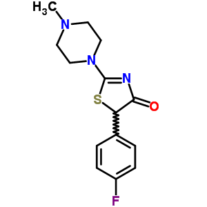 50871-37-9  5-(4-fluorophenyl)-2-(4-methylpiperazin-1-yl)-1,3-thiazol-4(5H)-one