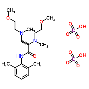 51246-66-3  N-(2,6-dimethylphenyl)-N~2~-(2-methoxyethyl)-3-[(2-methoxyethyl)(methyl)amino]-N~2~-methylalaninamide diperchlorate