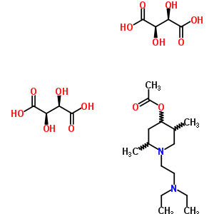 51369-05-2  1-[2-(diethylamino)ethyl]-2,5-dimethylpiperidin-4-yl acetate bis(2,3-dihydroxybutanedioate) (salt)
