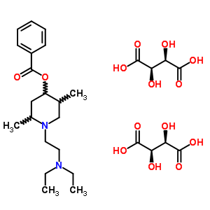 51369-06-3  1-[2-(diethylamino)ethyl]-2,5-dimethylpiperidin-4-yl benzoate bis(2,3-dihydroxybutanedioate) (salt)