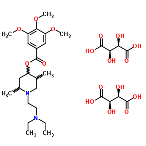 51369-07-4  1-[2-(diethylamino)ethyl]-2,5-dimethylpiperidin-4-yl 3,4,5-trimethoxybenzoate bis(2,3-dihydroxybutanedioate) (salt)