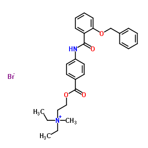 51444-62-3  2-({[4-({[2-(benzyloxy)phenyl]carbonyl}amino)phenyl]carbonyl}oxy)-N,N-diethyl-N-methylethanaminium bromide