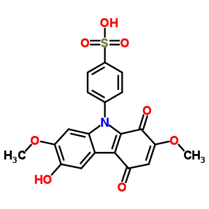 51620-26-9  4-(6-hydroxy-2,7-dimethoxy-1,4-dioxo-1,4-dihydro-9H-carbazol-9-yl)benzenesulfonic acid