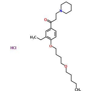 51706-69-5  1-{3-ethyl-4-[4-(pentyloxy)butoxy]phenyl}-3-piperidin-1-ylpropan-1-one hydrochloride