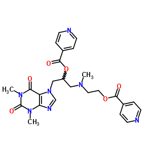 51920-69-5  2-(1,3-dimethyl-2,6-dioxo-1,2,3,6-tetrahydro-7H-purin-7-yl)-1-[(methyl{2-[(pyridin-4-ylcarbonyl)oxy]ethyl}amino)methyl]ethyl pyridine-4-carboxylate