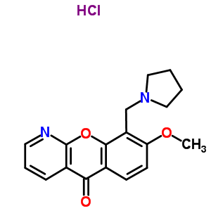52206-29-8  8-methoxy-9-(pyrrolidin-1-ylmethyl)-5H-chromeno[2,3-b]pyridin-5-one hydrochloride