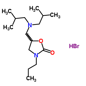 52467-89-7  5-{[bis(2-methylpropyl)amino]methyl}-3-propyl-1,3-oxazolidin-2-one hydrobromide