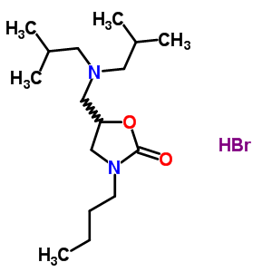 52467-91-1  5-{[bis(2-methylpropyl)amino]methyl}-3-butyl-1,3-oxazolidin-2-one hydrobromide