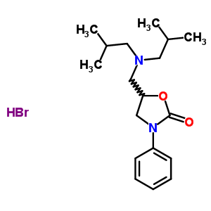52467-94-4  5-{[bis(2-methylpropyl)amino]methyl}-3-phenyl-1,3-oxazolidin-2-one hydrobromide