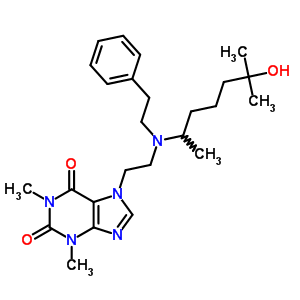 52943-54-1  7-{2-[(5-hydroxy-1,5-dimethylhexyl)(2-phenylethyl)amino]ethyl}-1,3-dimethyl-3,7-dihydro-1H-purine-2,6-dione