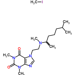 52943-56-3  7-{2-[(1,5-dimethylhexyl)(methyl)amino]ethyl}-1,3-dimethyl-3,7-dihydro-1H-purine-2,6-dione - iodomethane (1:1)