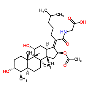 53163-88-5  N-{(2Z)-2-[(3alpha,4alpha,5alpha,8alpha,9beta,11alpha,13alpha,14beta,16beta,17Z)-16-(acetyloxy)-3,11-dihydroxy-4,8,10,14-tetramethylgonan-17-ylidene]-6-methylheptanoyl}glycine