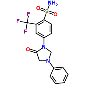 53297-83-9  4-(5-oxo-3-phenylimidazolidin-1-yl)-2-(trifluoromethyl)benzenesulfonamide