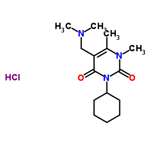 53494-30-7  3-cyclohexyl-5-[(dimethylamino)methyl]-1,6-dimethylpyrimidine-2,4(1H,3H)-dione hydrochloride