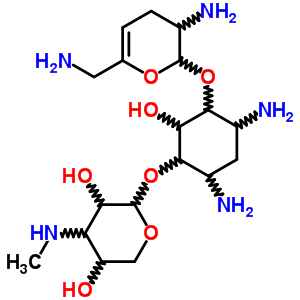 53759-50-5;53797-16-3  4,6-diamino-3-{[3-amino-6-(aminomethyl)-3,4-dihydro-2H-pyran-2-yl]oxy}-2-hydroxycyclohexyl 3-deoxy-3-(methylamino)pentopyranoside
