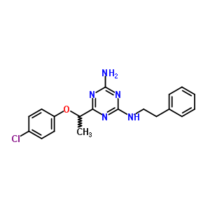 53878-51-6  6-[1-(4-chlorophenoxy)ethyl]-N-(2-phenylethyl)-1,3,5-triazine-2,4-diamine