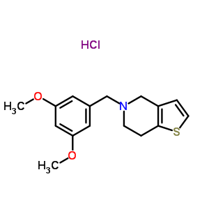 53885-41-9  5-(3,5-dimethoxybenzyl)-4,5,6,7-tetrahydrothieno[3,2-c]pyridine hydrochloride