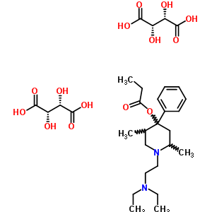 54521-85-6  1-[2-(diethylamino)ethyl]-2,5-dimethyl-4-phenylpiperidin-4-yl propanoate bis(2,3-dihydroxybutanedioate) (salt)