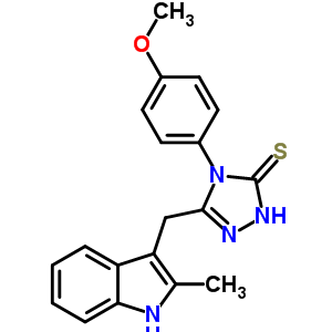 54649-02-4  4-(4-methoxyphenyl)-5-[(2-methyl-1H-indol-3-yl)methyl]-2,4-dihydro-3H-1,2,4-triazole-3-thione