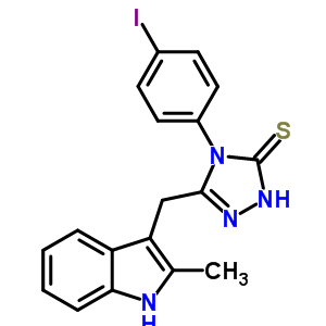 54649-05-7  4-(4-iodophenyl)-5-[(2-methyl-1H-indol-3-yl)methyl]-2,4-dihydro-3H-1,2,4-triazole-3-thione