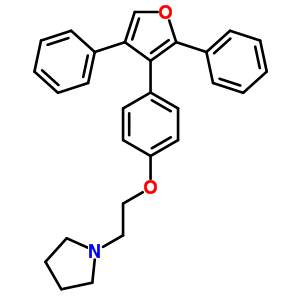 54756-54-6  1-{2-[4-(2,4-diphenylfuran-3-yl)phenoxy]ethyl}pyrrolidine