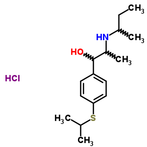 54767-45-2  1-{4-[(1-methylethyl)sulfanyl]phenyl}-2-[(1-methylpropyl)amino]propan-1-ol hydrochloride