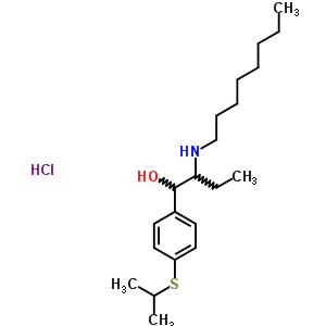 54789-96-7  1-{4-[(1-methylethyl)sulfanyl]phenyl}-2-(octylamino)butan-1-ol hydrochloride