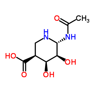 54795-58-3  (3S,4S,5R,6R)-6-(acetylamino)-4,5-dihydroxypiperidine-3-carboxylic acid