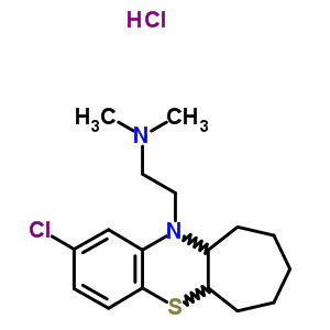 54969-09-4  2-(2-chloro-6,7,8,9,10,10a-hexahydrobenzo[b]cyclohepta[e][1,4]thiazin-11(5aH)-yl)-N,N-dimethylethanamine hydrochloride