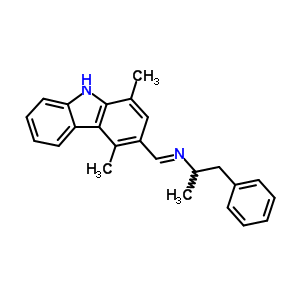 55042-55-2  N-[(1E)-(1,4-dimethyl-9H-carbazol-3-yl)methylidene]-1-phenylpropan-2-amine