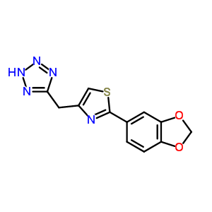 55315-47-4  5-{[2-(1,3-benzodioxol-5-yl)-1,3-thiazol-4-yl]methyl}-2H-tetrazole