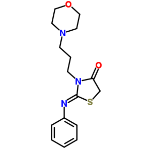 55469-56-2  (2Z)-3-(3-morpholin-4-ylpropyl)-2-(phenylimino)-1,3-thiazolidin-4-one