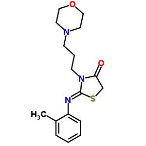 55469-57-3  (2Z)-2-[(2-methylphenyl)imino]-3-(3-morpholin-4-ylpropyl)-1,3-thiazolidin-4-one