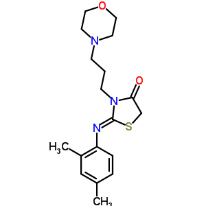 55469-59-5  (2Z)-2-[(2,4-dimethylphenyl)imino]-3-(3-morpholin-4-ylpropyl)-1,3-thiazolidin-4-one