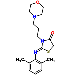 55469-60-8  (2Z)-2-[(2,6-dimethylphenyl)imino]-3-(3-morpholin-4-ylpropyl)-1,3-thiazolidin-4-one