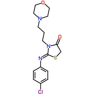 55469-62-0  (2Z)-2-[(4-chlorophenyl)imino]-3-(3-morpholin-4-ylpropyl)-1,3-thiazolidin-4-one