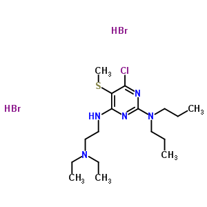55474-01-6  6-chloro-N~4~-[2-(diethylamino)ethyl]-5-(methylsulfanyl)-N~2~,N~2~-dipropylpyrimidine-2,4-diamine dihydrobromide