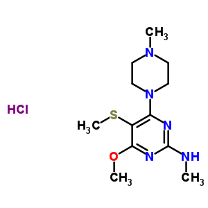 55477-40-2  4-methoxy-N-methyl-6-(4-methylpiperazin-1-yl)-5-(methylsulfanyl)pyrimidin-2-amine hydrochloride 55477-40-2  4-methoxy-N-methyl-6-(4-methylpiperazin-1-yl)-5-(methylsulfanyl)pyrimidin-2-amine hydrochloride