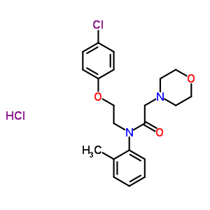 55566-04-6  N-[2-(4-chlorophenoxy)ethyl]-N-(2-methylphenyl)-2-morpholin-4-ylacetamide hydrochloride