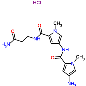 55673-54-6  4-amino-N-{5-[(3-amino-3-oxopropyl)carbamoyl]-1-methyl-1H-pyrrol-3-yl}-1-methyl-1H-pyrrole-2-carboxamide hydrochloride