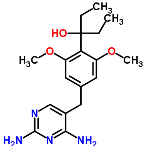 55687-96-2  3-{4-[(2,4-diaminopyrimidin-5-yl)methyl]-2,6-dimethoxyphenyl}pentan-3-ol