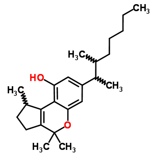 55877-00-4  7-(1,2-dimethylheptyl)-1,4,4-trimethyl-1,2,3,4-tetrahydrocyclopenta[c]chromen-9-ol