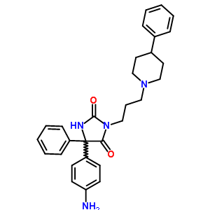 56079-92-6  5-(4-aminophenyl)-5-phenyl-3-[3-(4-phenylpiperidin-1-yl)propyl]imidazolidine-2,4-dione