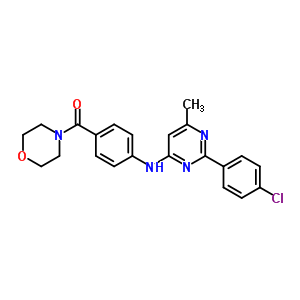 56302-48-8  2-(4-chlorphenyl)-6-methyl-N-[4-(morpholin-4-ylcarbonyl)phenyl]pyrimidin-4-amin