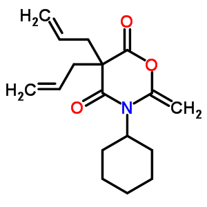 56714-13-7  3-cyclohexyl-2-methylidene-5,5-diprop-2-en-1-yl-1,3-oxazinane-4,6-dione